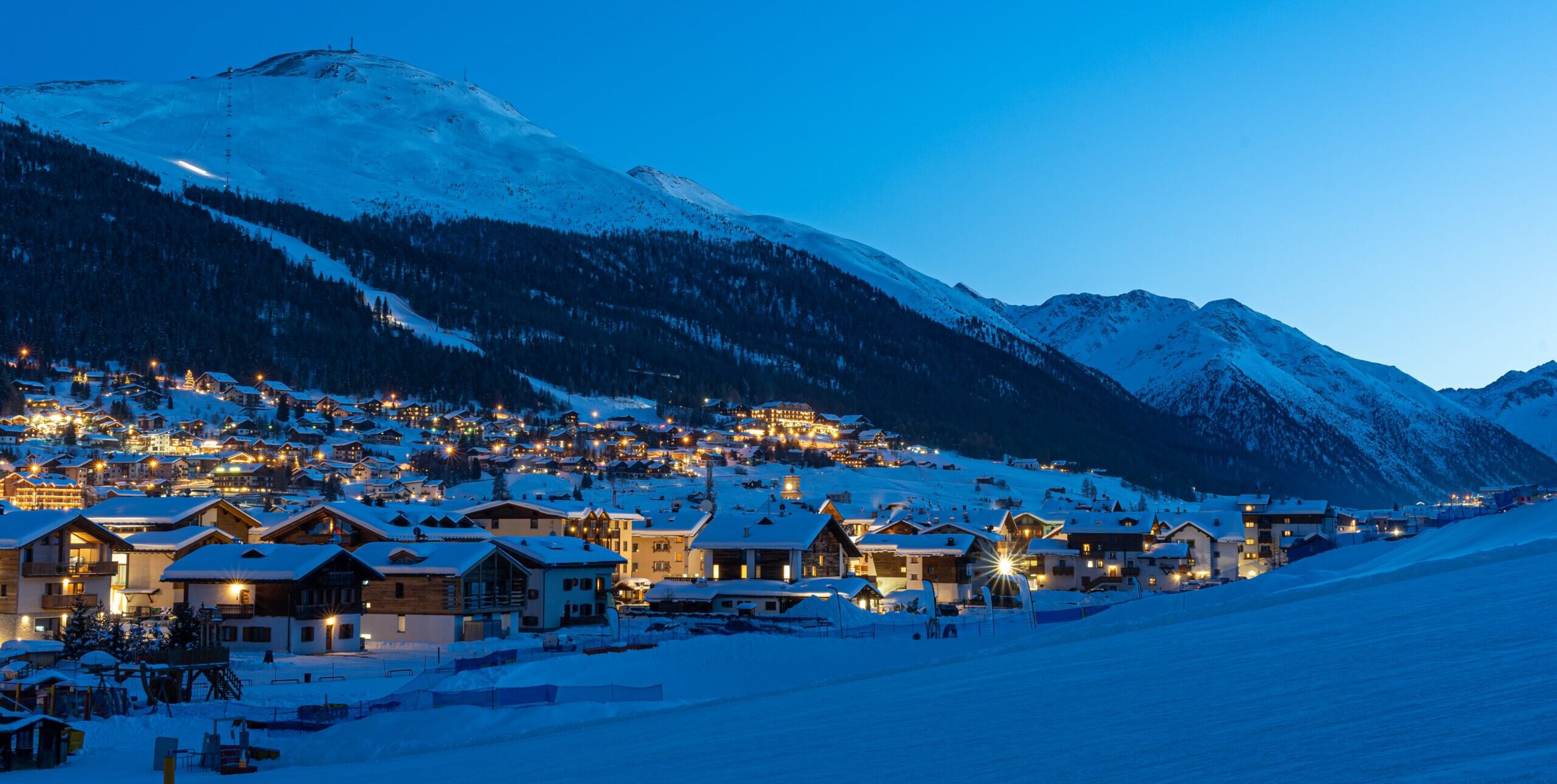 Stok w Livigno wieczorem